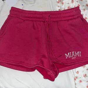 Hot pink comfy shorts